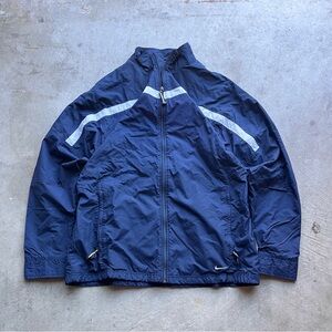 Vintage Y2K Nike Navy White Zip Up Windbreaker Jacket